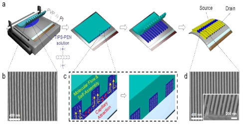 Nanograting assist-tranfer 인쇄방법을 통한 50 nm 미만의 선폭을 갖는 유기반도체 나노패터닝 기술 개발