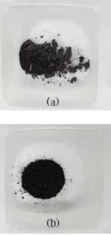 Image of powder graphite samples