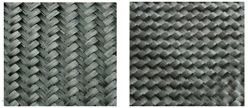 Carbon Fiber Twill Weave(좌), Plain Carbon Fiber(우)