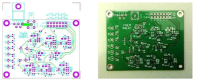 OR 회로 및 LED 드라이버 회로 도면 및 제작된 PCB