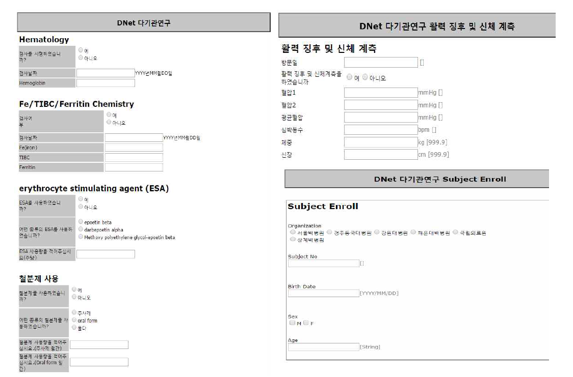 헬스아바타 DNet 기반 임상시험 eCRF