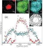 Ag@SiO2@Ag 하이브리드 나노 구조체의 투과 전자 현미경 이미지와 원소 분석 자료.