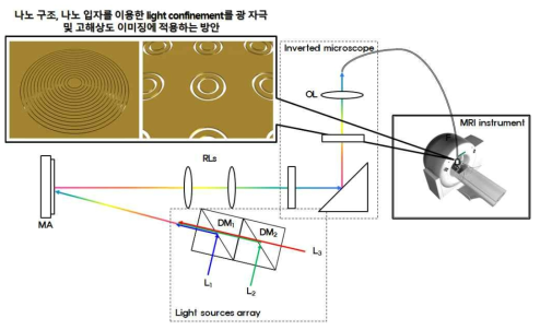 나노 광학에 기반을 둔 light confinement 및 이를 이용한 광 자극, 고해상도 multimodal 이미징 시스템 개발에 대한 개략적인 도