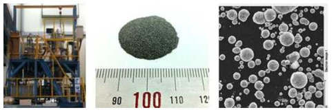 Ar gas atomization 공정으로 제조된 모합금 분말