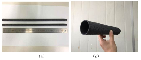 (a) Duplex and triplex SiC composite tubes with a length of 300 mm for LWR fuel cladding applications, (b) SiC composite tube with a length of 300 mm and an inner diameter of 50 mm for a VHTR control rod sheath application.