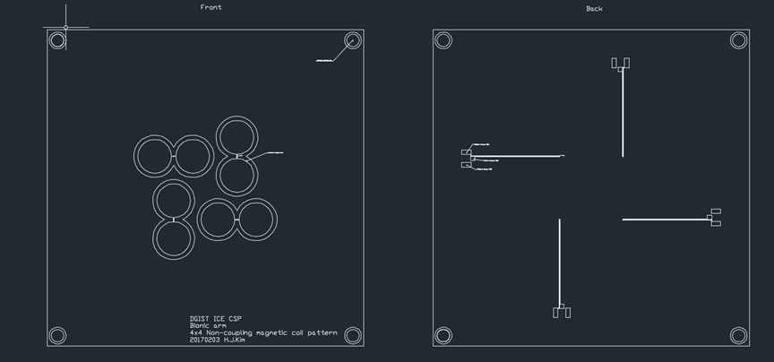 설계한 코일 배열의 패턴