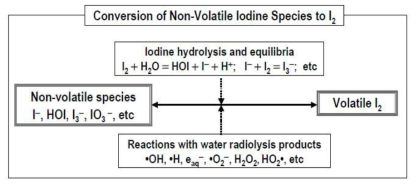 비휘발성/휘발성 아이오딘 반응