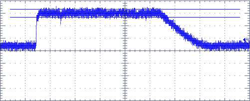 500 kHz 펄스 입력에 대한 복조 신호