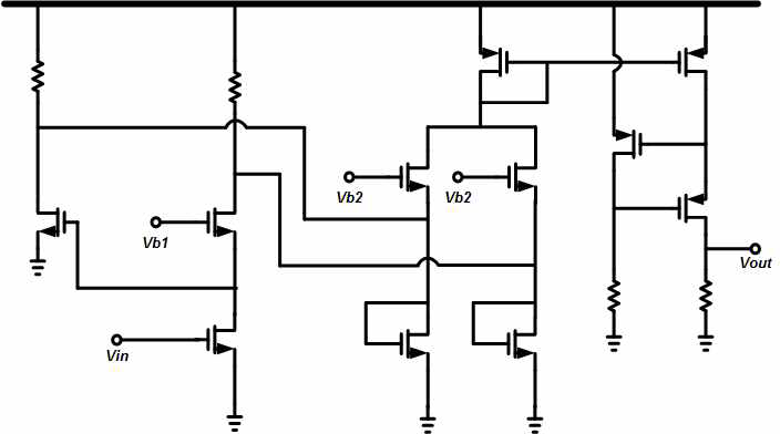 Balun 증폭기 및 Envelope detector 회로도