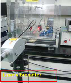 A laser beam focused to a specimen to acquire a ultrasonic data.
