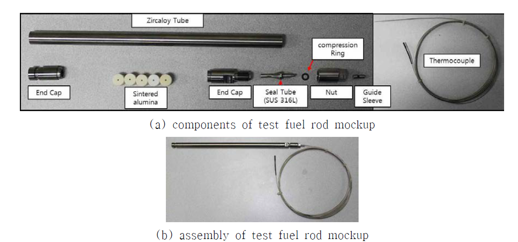 Fabrication of a test fuel rod mockup