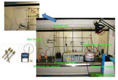 Photo of lab scale set-up for a behavioral study of iodine aerosols