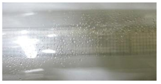 Water droplets produced by aerosol generator