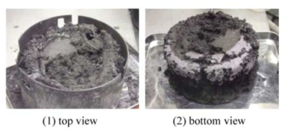 Cathode deposit obtained in electrorefining operation in CRIEPI.