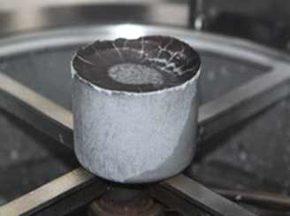 Salt ingot fabricated by pelletizer.