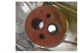 Bottom plate of electrolytic reduction flange.