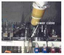 Direct electric connection between bus-bar and both electrode modules using the power cables
