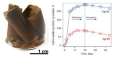 요오드 기체 포집에 사용되는 Silver-functionalized silica aerogels chalcogel과 포집성능