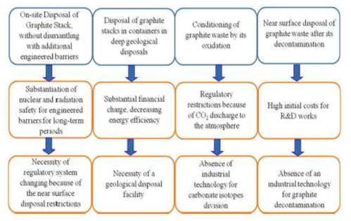Disposal options for irradiated graphite in Russia.