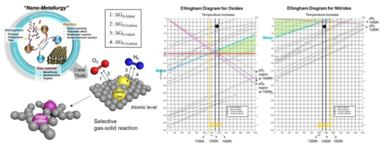 나노 메탈러지 개념 모식도 및 엘링검 도표에서의 선택적 산화, 환원반응 조건 도출