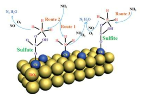 CuSO4/TiO2 촉매의 SCR 반응 경로