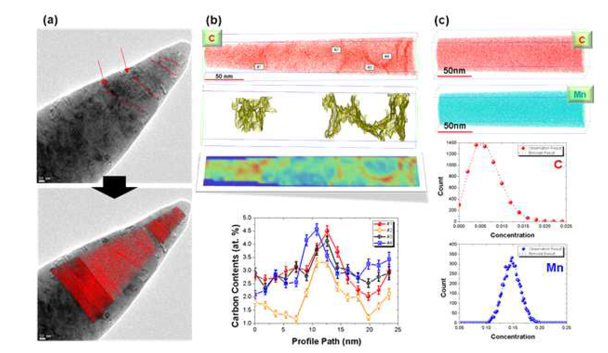 Atom Probe Tomography 분석 결과.