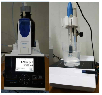 이온교환용량 분석에 사용된 Auto Titrator