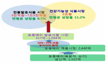 토종 베리 발효식품 시장 규모 추정 (2014년 기준)