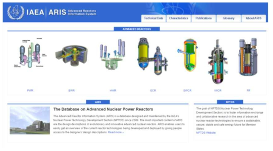 IAEA의 ARIS (Reactors Information System) 사이트