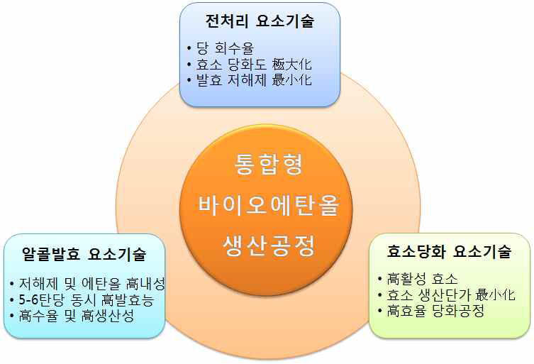 섬유소계 기반 수송용 바이오에탄올 생산을 위한 주요 요소기술