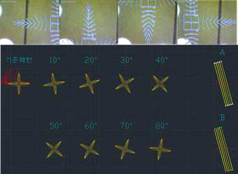 인쇄 패턴 각도에 따른 인쇄성 확인을 위한 실험 및 패턴