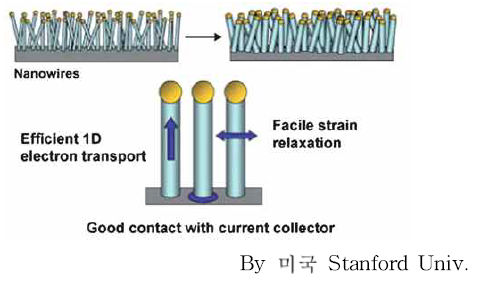 Si-nano wire anode