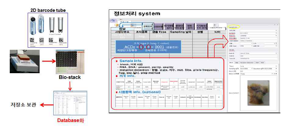 2D barcode 도입 및 전산 처리 시스템 예시