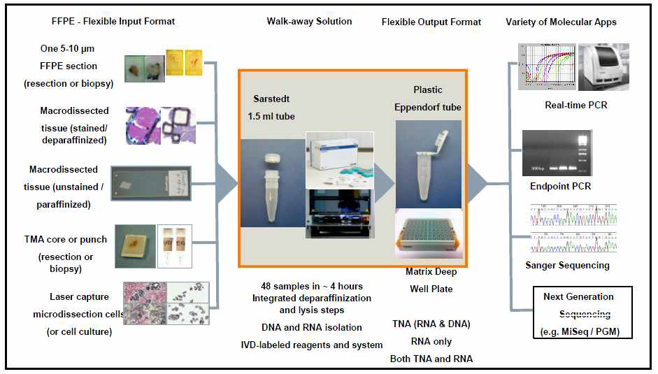FFPE 검체의 분석을 위한 적용 범위 및 workflow