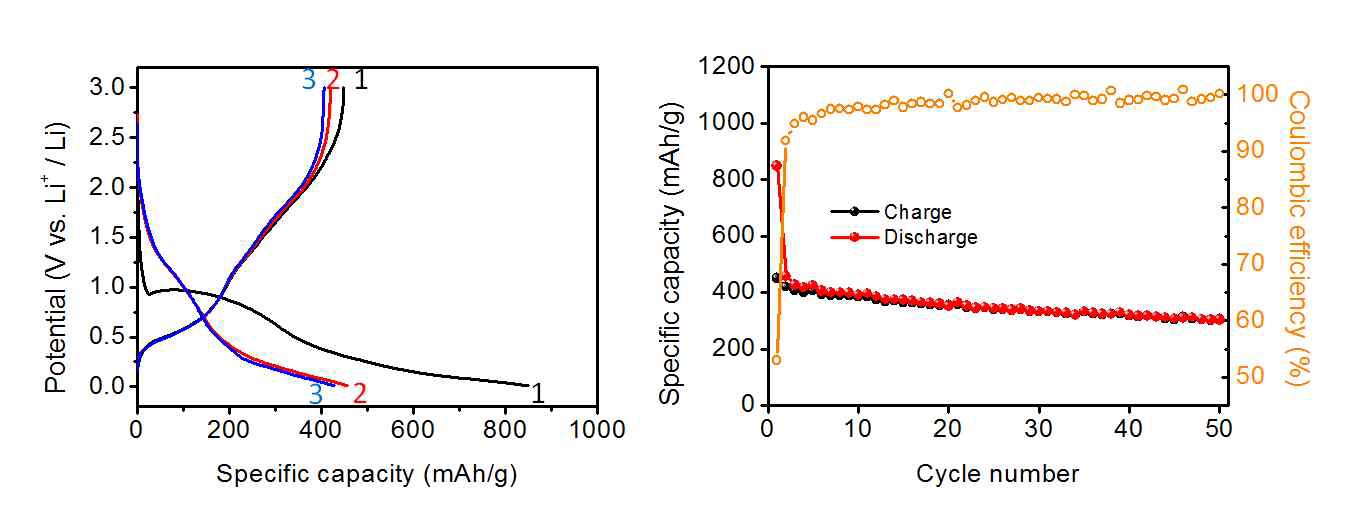 TiO2 / SnO2 / TiO2 나노튜브 전극의 전기화학적 특성