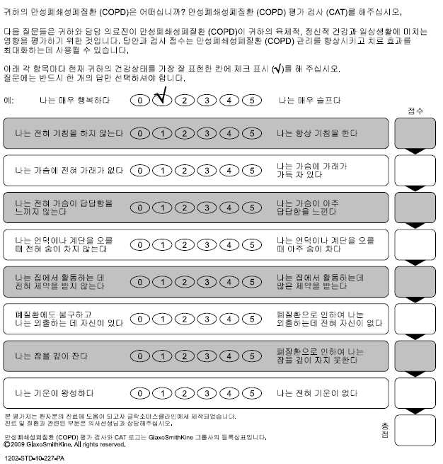 COPD 평가검사 CAT