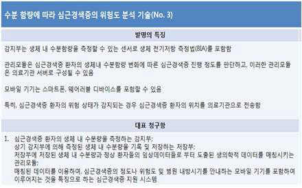 수분함량에 따라 심근경색증의 위험도 분석 발명의 특징