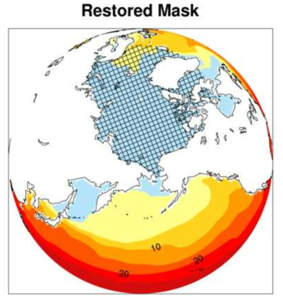 Area for SST Nudging (hatched)