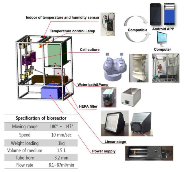 Bioreactor 배양시스템의 구성도