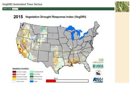 다양한 지구환경변수들을 이용해 개발된 가뭄지수 (VegDRI)를 통한 가뭄 모니터링