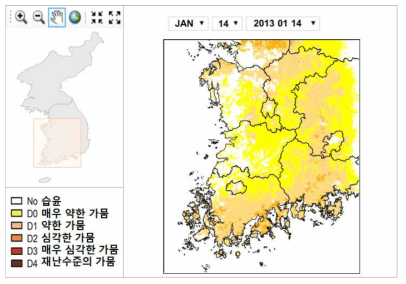 우리나라 가뭄 모니터링 시스템