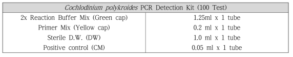 C. polykroides 검출 PCR 키트의 구성성분