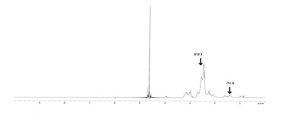 1H NMR spectrum of PEI-Arg