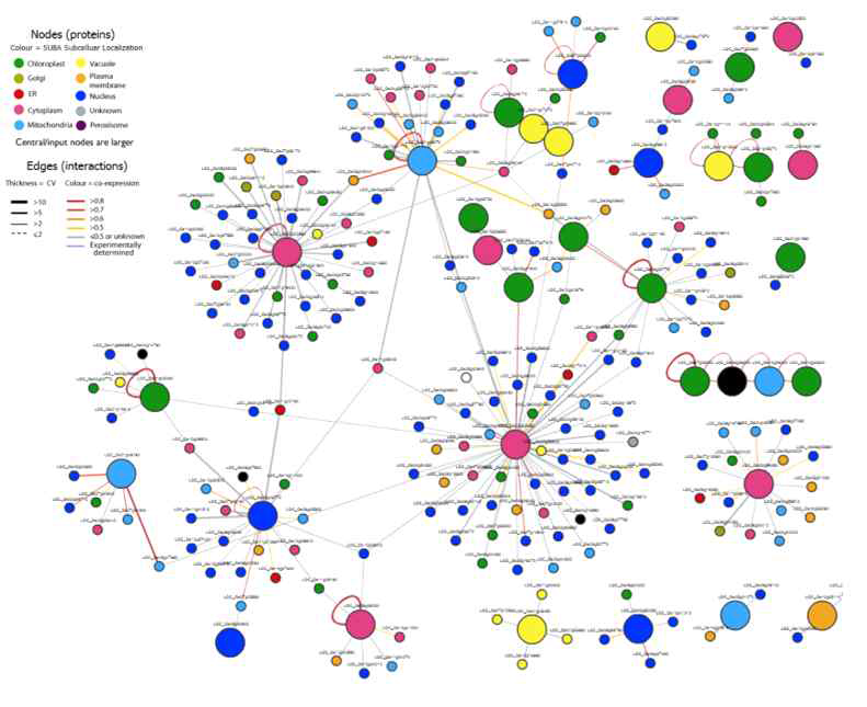 벼 유래 분비단백질의 Interaction network