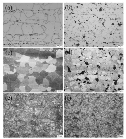 Microstructures of 2A2F10 alloy after different heat treatment
