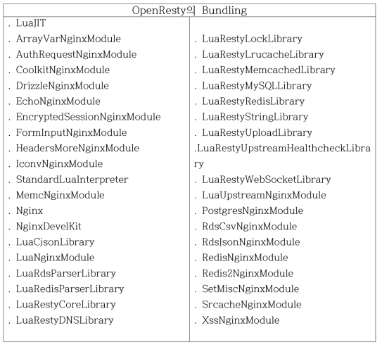 OpenResty의 Bundling