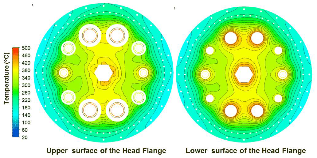 헤드플랜지 온도분포