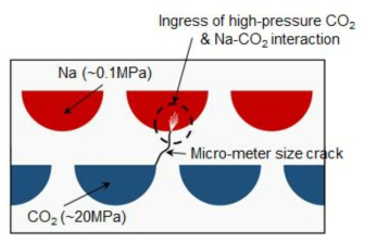 인쇄기판형 열교환기(PCHE)에서 발생 가능한 소듐-CO2 반응