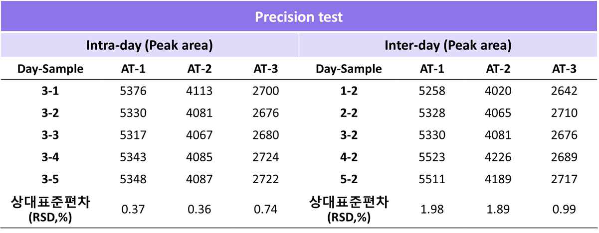 Precision test 결과