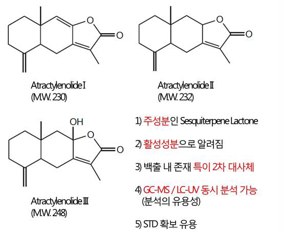 선정된 백출 Marker와 근거